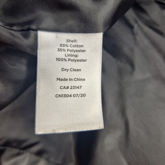 Talbots Plus Grosgrain Ribbon Trim Tweed Preppy Blazer Jacket Black 16W Academia - Picture 10 of 14